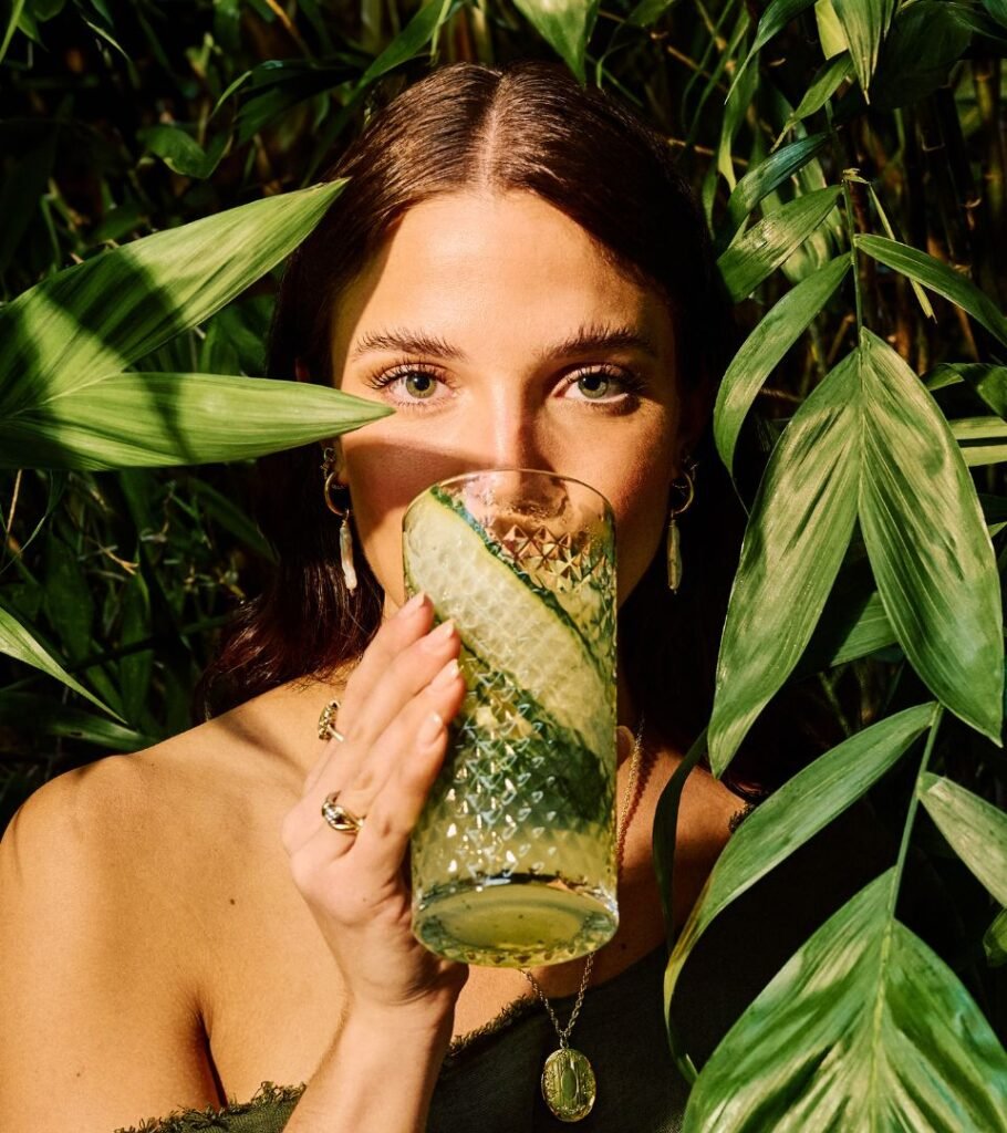 Ahari promotional photograph of a guest with a cocktail