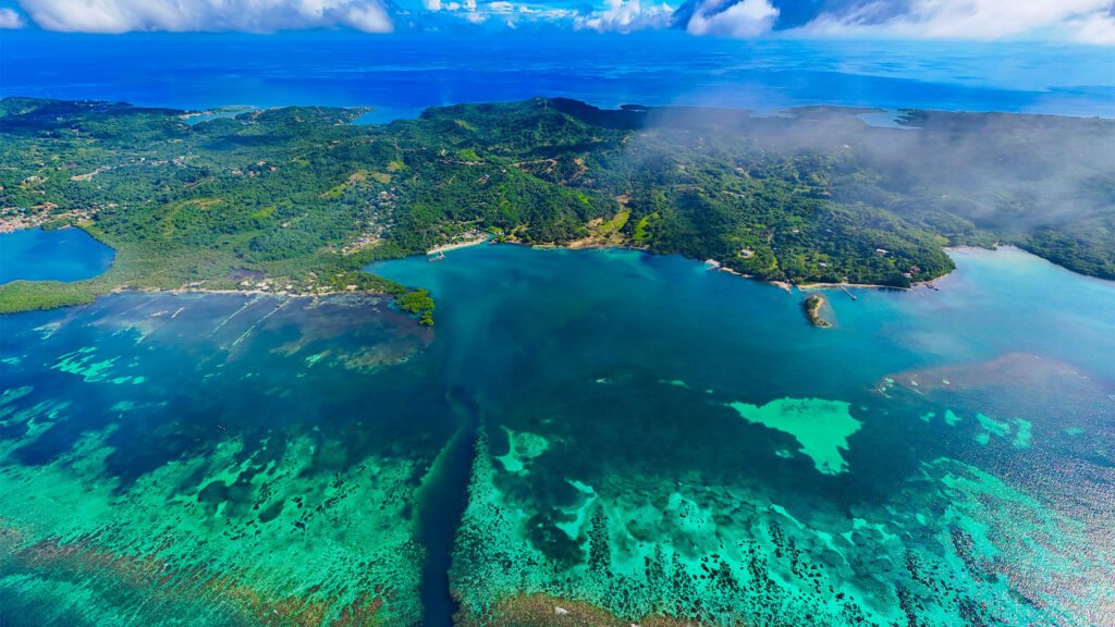 Coastal aerial photograph from Northview Roatan official website