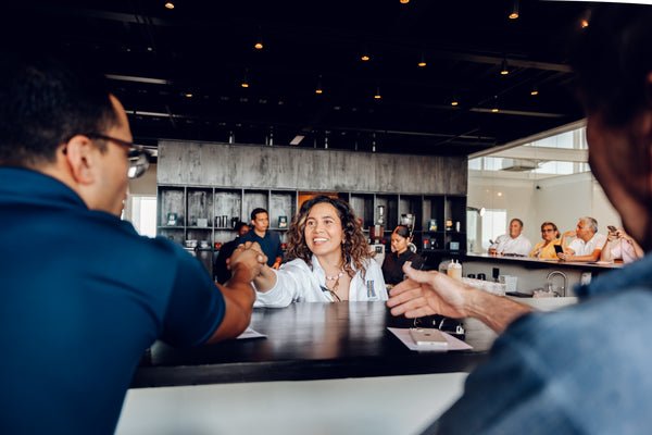Coffee tasting scene from the official Spirit Origin Coffee website